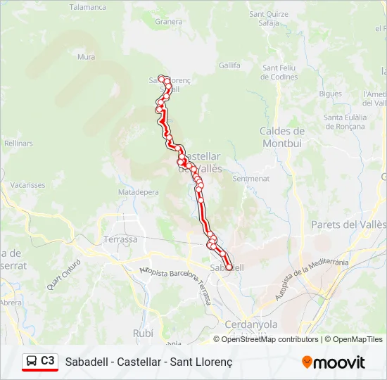 C3 Bus Line Map