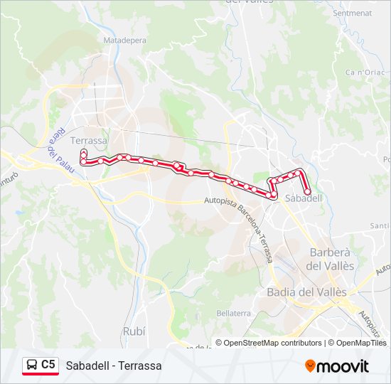 C5 Bus Line Map