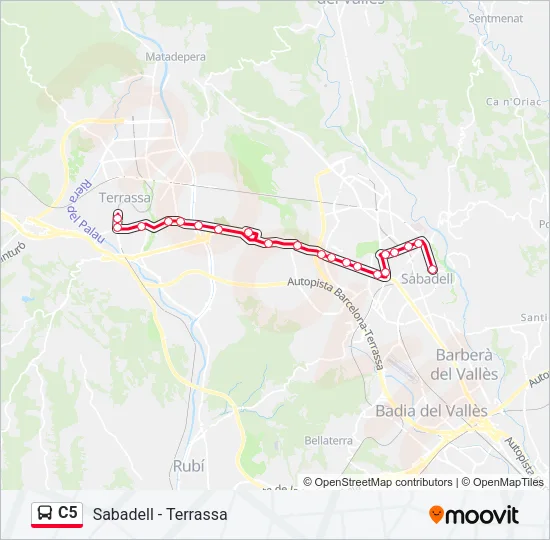 C5 Bus Line Map