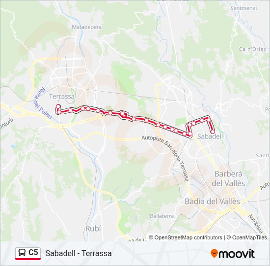 C5 Bus Line Map