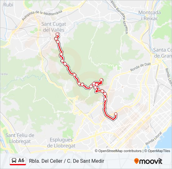A6 Bus Line Map