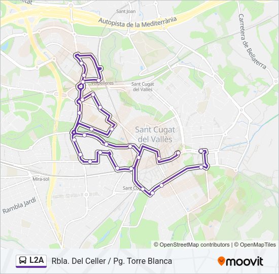 L2A Bus Line Map