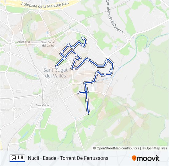 L8 Bus Line Map