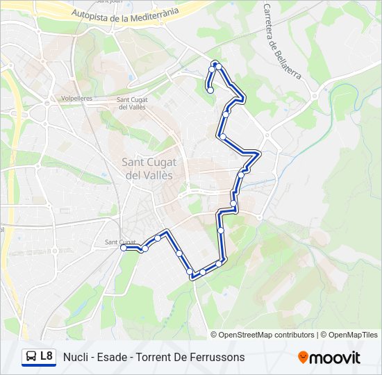 L8 Bus Line Map