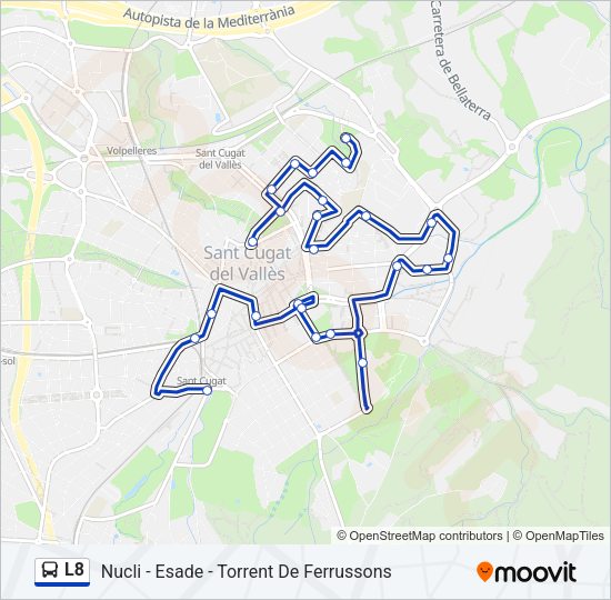 L8 Bus Line Map