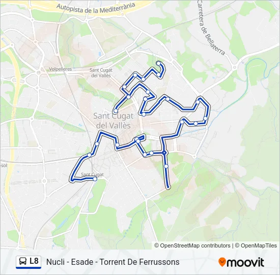 L8 Bus Line Map
