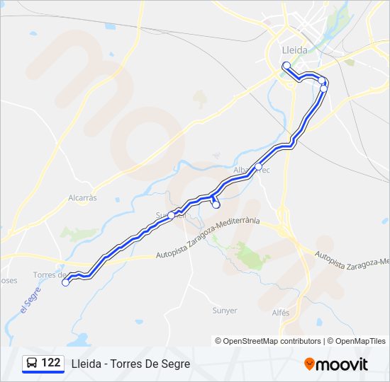 122 Bus Line Map