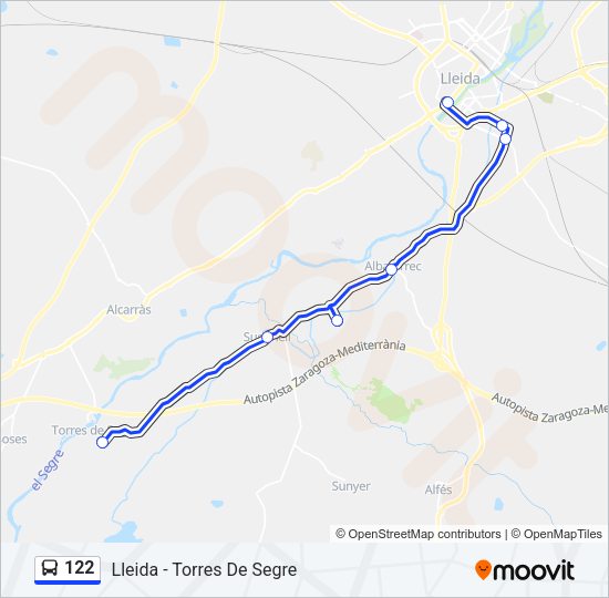 122 Bus Line Map