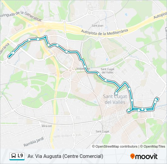 L9 Bus Line Map