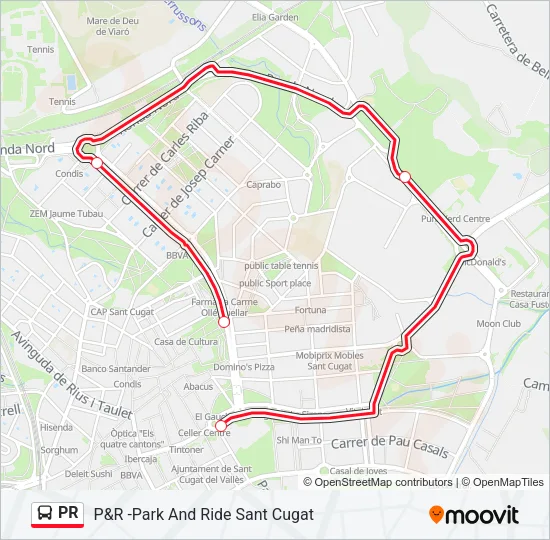 PR Bus Line Map