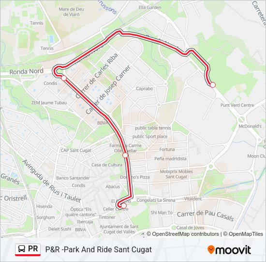 PR Bus Line Map