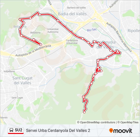 SU2 Bus Line Map