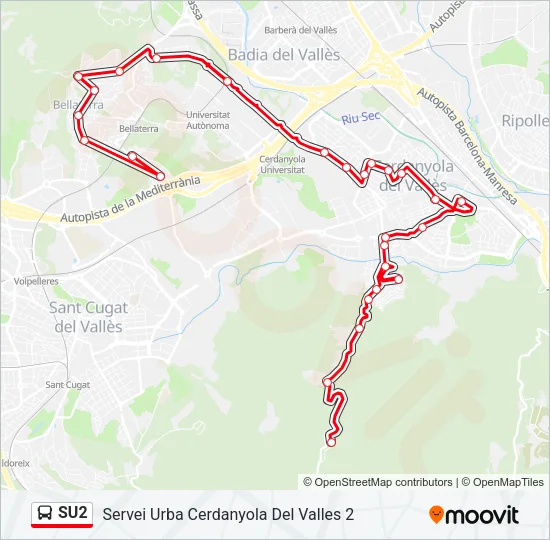 SU2 Bus Line Map