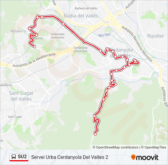 SU2 Bus Line Map