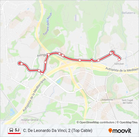 SJ Bus Line Map