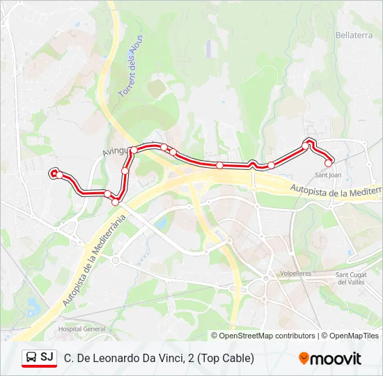 SJ Bus Line Map