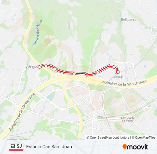 SJ Bus Line Map