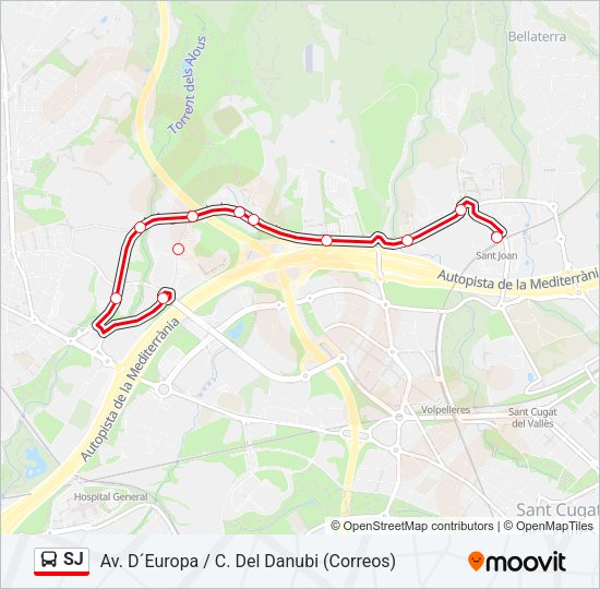 SJ Bus Line Map