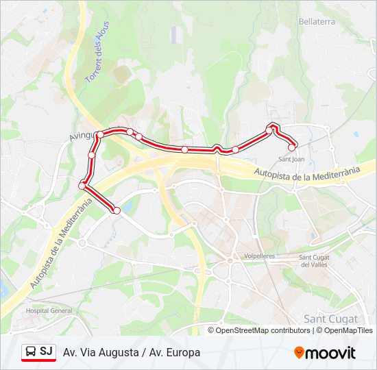 SJ Bus Line Map
