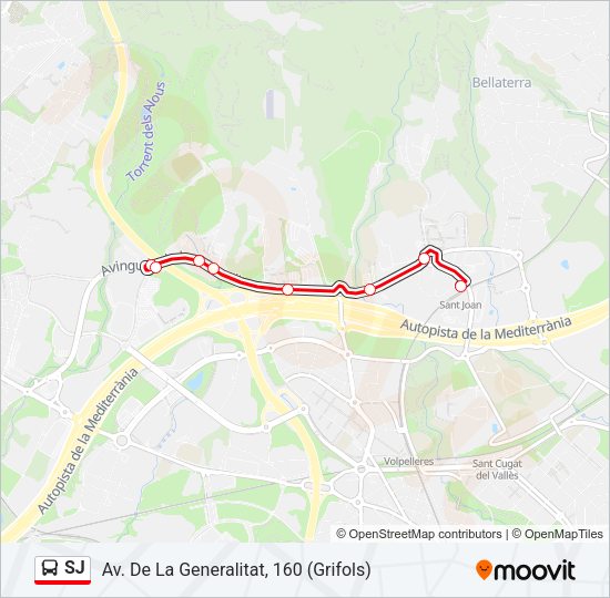 SJ Bus Line Map