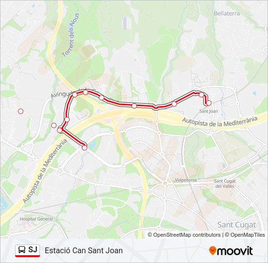 SJ Bus Line Map