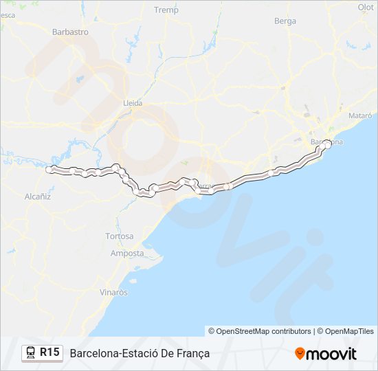 R15 Train Line Map