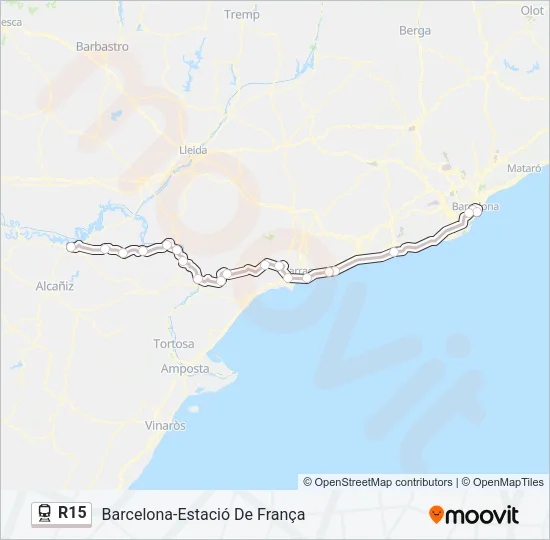 R15 Train Line Map
