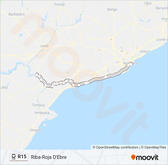 R15 Train Line Map