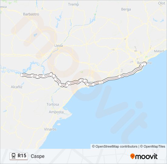 R15 Train Line Map