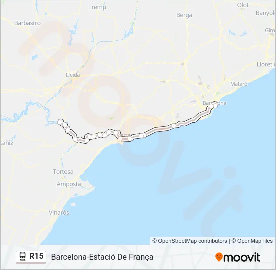 R15 Train Line Map