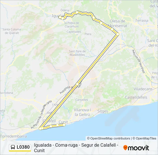 L0380 Bus Line Map