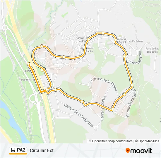 PA2 Bus Line Map