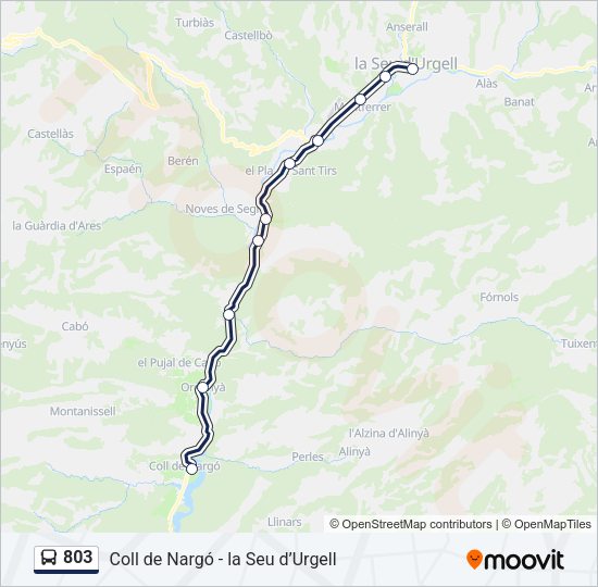 803 Bus Line Map