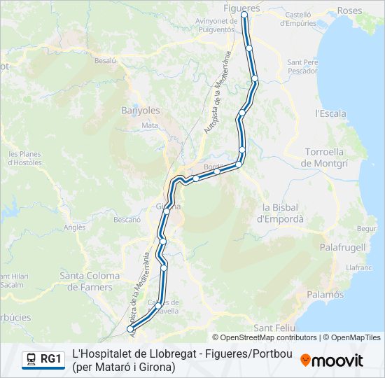 RG1 Train Line Map