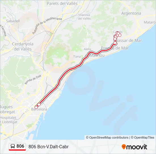 806 Bus Line Map