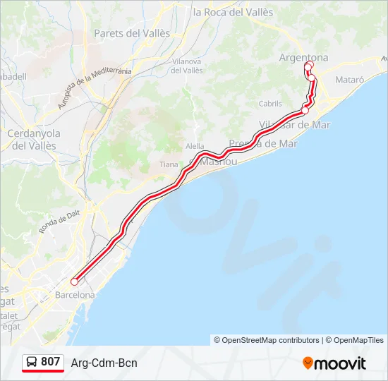 807 Bus Line Map
