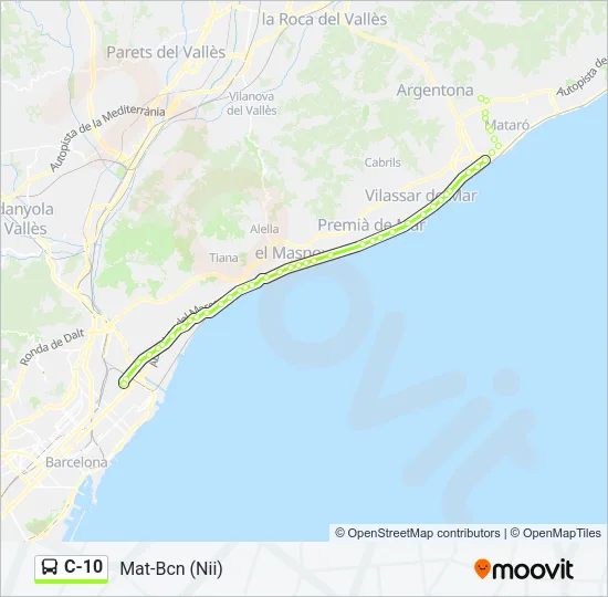 C-10 Bus Line Map