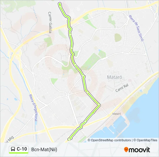 C-10 Bus Line Map