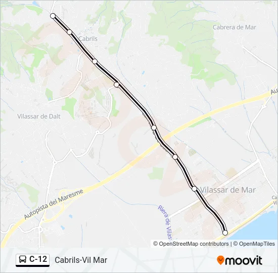 C-12 Bus Line Map