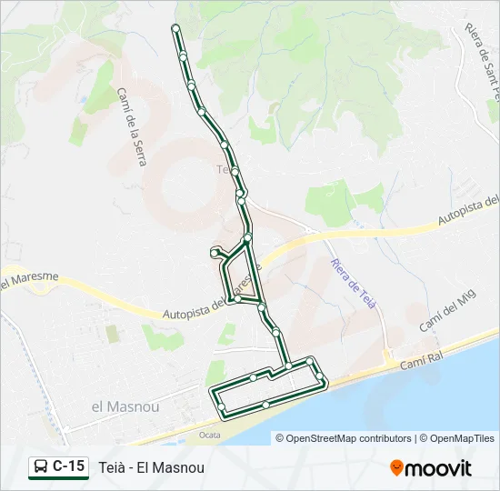 C-15 Bus Line Map
