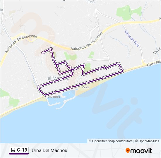 C-19 Bus Line Map
