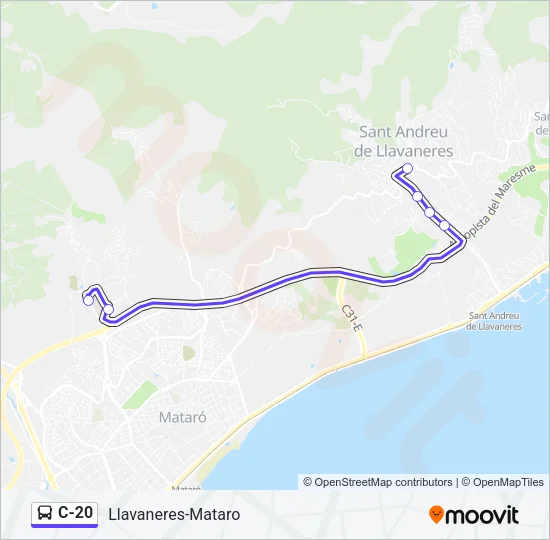 C-20 Bus Line Map