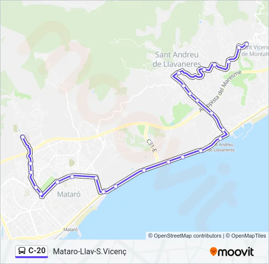 C-20 Bus Line Map