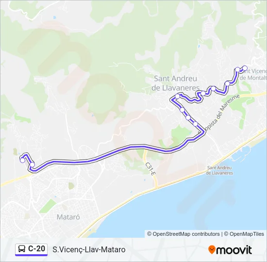 C-20 Bus Line Map