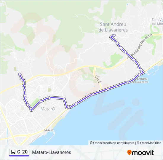 C-20 Bus Line Map