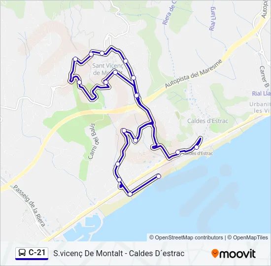 C-21 Bus Line Map