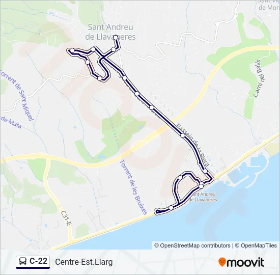 C-22 Bus Line Map