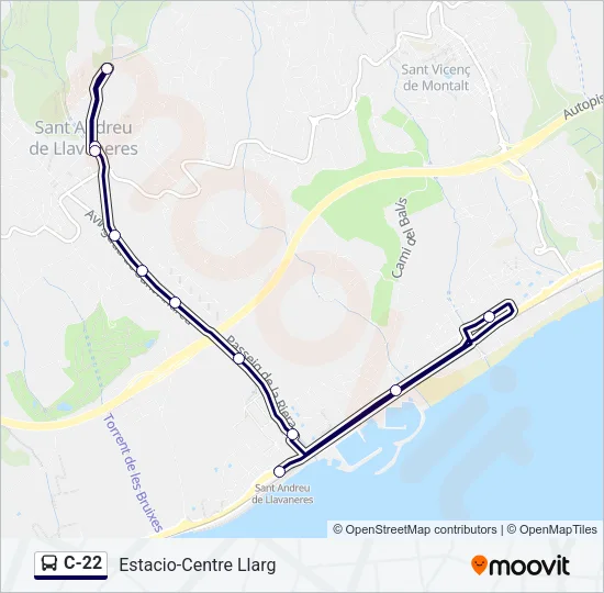 C-22 Bus Line Map