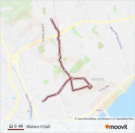 C-30 Bus Line Map