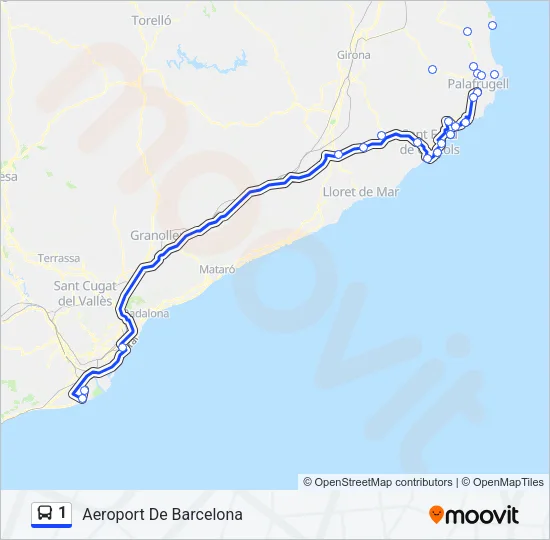 1 Bus Line Map
